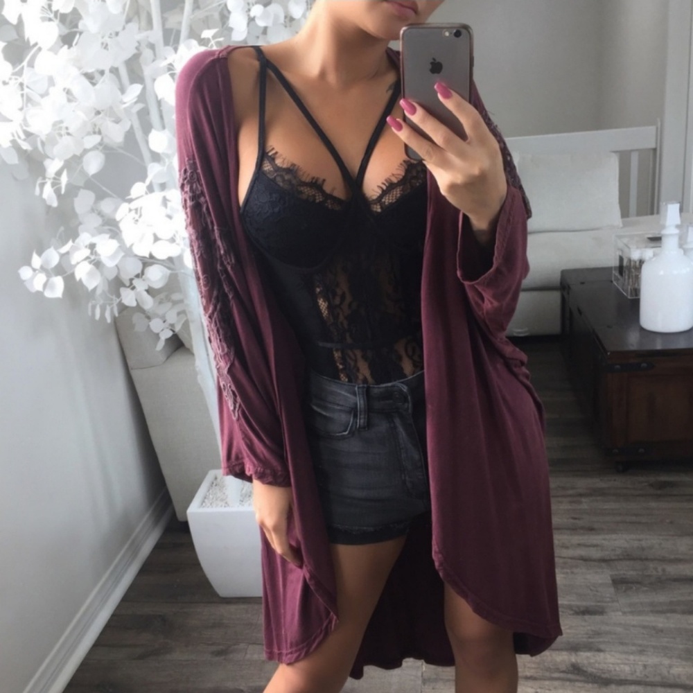 Berry cardigan